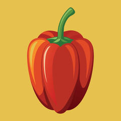 Simple illustration of autumn vegetable, pepper, will suit many designs
