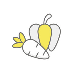 Fresh Vegetables icon vector stock illustration