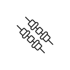 Barbeque icon. Simple meat on a skewer icon for social media, app, and web design. Vector illustration