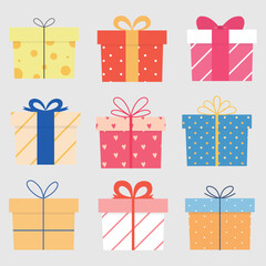 선물상자 벡터 일러스트 모음