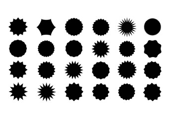 Black Burst and Star Shape Collection