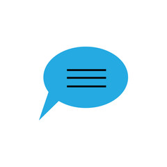 bubble chat logo icon illustration flat