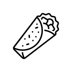 Black  line icon for roll