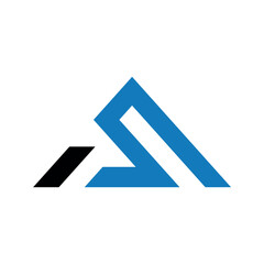 AS letter logo creative modern alphabet logo.