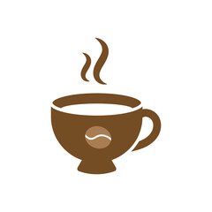 glass coffee logo icon illustration flat