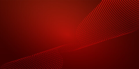 Red diagonal geometric shape with halftone. Modern fiber textured vector. vector Illustration
