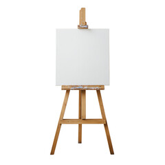 canvas on a wooden easel
