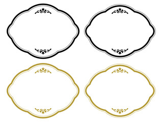 アンティークな星のフレーム〜ブラックとゴールド〜