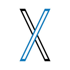 X logo design template.	