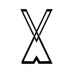 Ax letter logo vector icon illustration.	