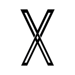 X logo design template.	