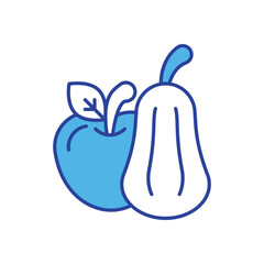 Organic Fruits icon vector stock illustration