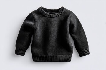 Fototapeta premium Stylish, dark gray knit toddler sweater.