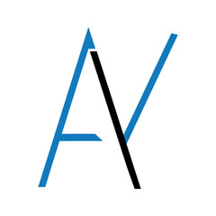 Ay letter logo vector template. Creative Ay font logo.