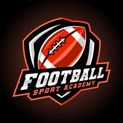 American Football logo design with ball