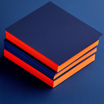 A stack of standard sized business cards 55mm x 84mm