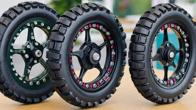 High-Performance Off-Road Motorcycle Tires with Distinctive Design and Robust Tread Patterns