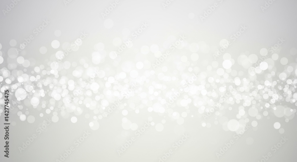 Poster abstract background featuring a soft white gradient with bokeh lights and blurred effect throughout 