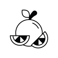 Orange  icon vector stock illustration
