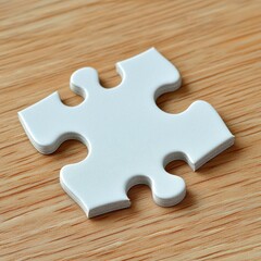 Obraz premium Missing Puzzle Piece on Wooden Surface