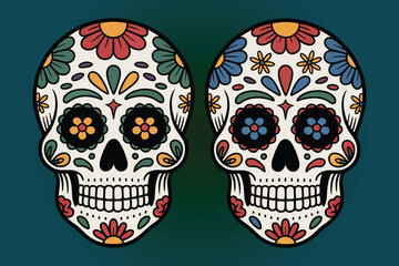 Skull and crossbones, a vector illustration of death and danger, features a human skull with bones, a spooky symbol often associated with Halloween or pirates