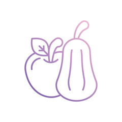 Organic Fruits icon vector stock illustration