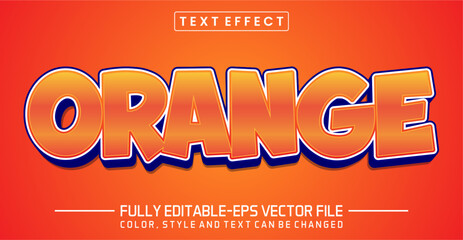 Orange font Text effect editable