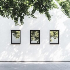 Minimalist facade with three windows (1)