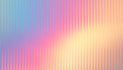 Background with a reeded surface. Iridescent plastic textures blend with rainbow tones in a holographic abstract design. Colorful gradient pattern, metal foil effect