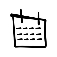 Calendar doodle vector icon