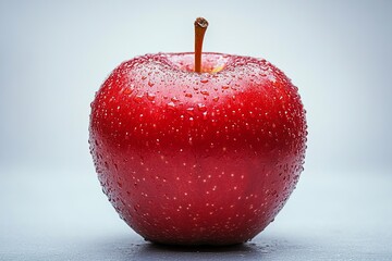 A Close Up Photograph of a Shiny Red Apple