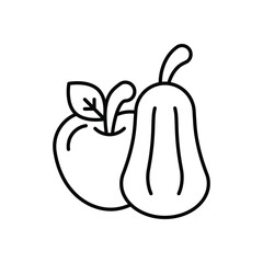 Organic Fruits icon vector stock illustration