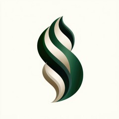 Abstract, stylized logo design featuring flowing, intertwined shapes.