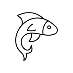 Fish icon vector stock illustration
