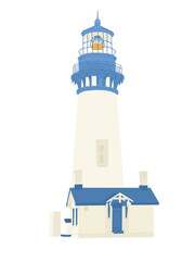 Illustration of the blue lighthouse