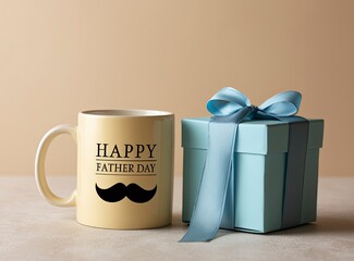 Father's Day Gift Set with Mug and Blue Box