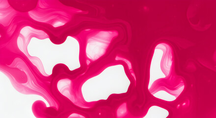Obraz premium Abstract Fluid Acrylic Pouring Art in Fuchsia Tones for Backgrounds or Design