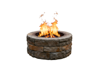 Stone Fire Pit: Outdoor Fire Feature for Backyard & Patio transparent background