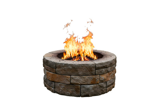 Stone Fire Pit: Outdoor Fire Feature for Backyard & Patio transparent background