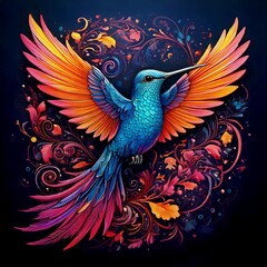 Obraz premium vector illustration of a bird