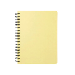 yellow spiral  notebook isolated on transparent background 