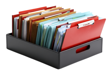 Close-up of document organization