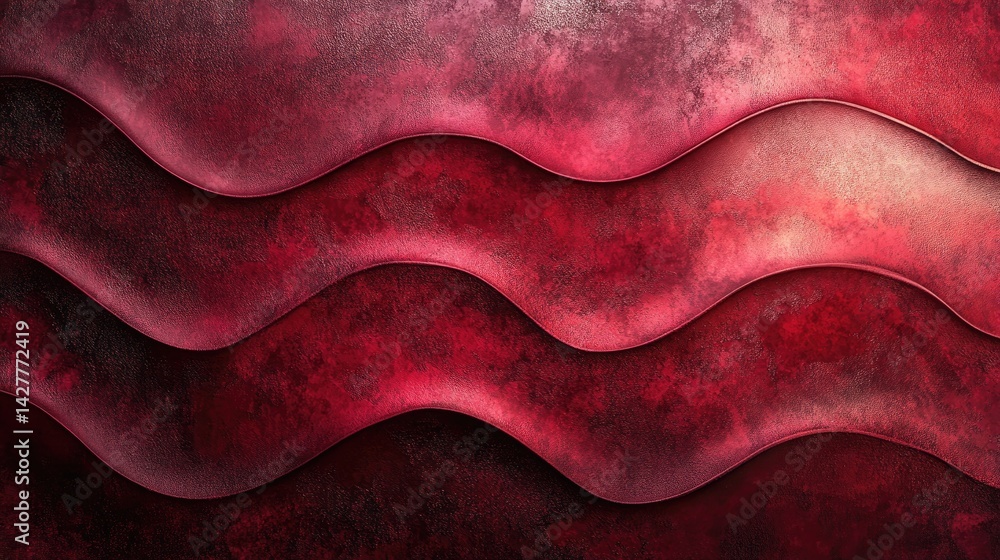 Poster A dynamic crimson red background with fluid wave patterns, color gradient ombre effect, and subtle metallic shimmer for a festive and dramatic look