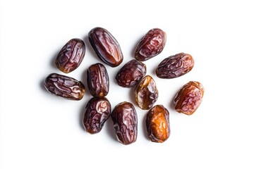 Obraz premium Dried dates arranged in a heart shape