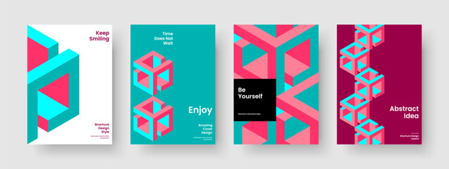 Fototapeta premium Modern Book Cover Layout. Geometric Poster Design. Creative Flyer Template. Business Presentation. Brochure. Report. Background. Banner. Journal. Portfolio. Leaflet. Newsletter. Advertising