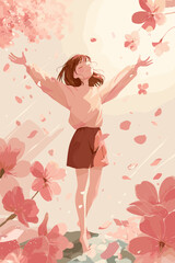 Fototapeta premium Set Free in the Petals of Spring