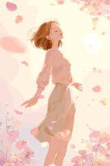 Fototapeta premium Set Free in the Petals of Spring