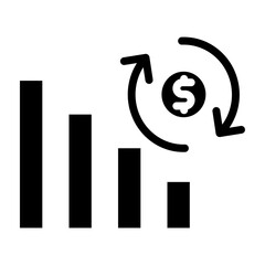 Loss Vector Glyph Icon Design