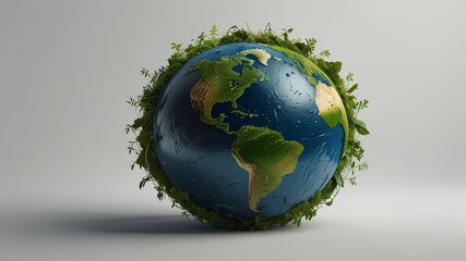 green planet earth sign of healthy environment