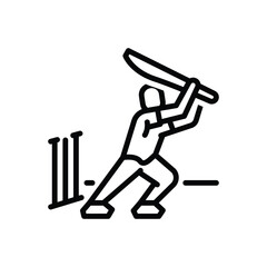 Black line icon for sport